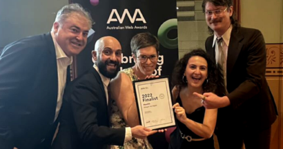 The Respond Global and Straightout Digital teams holding their finalist certificate