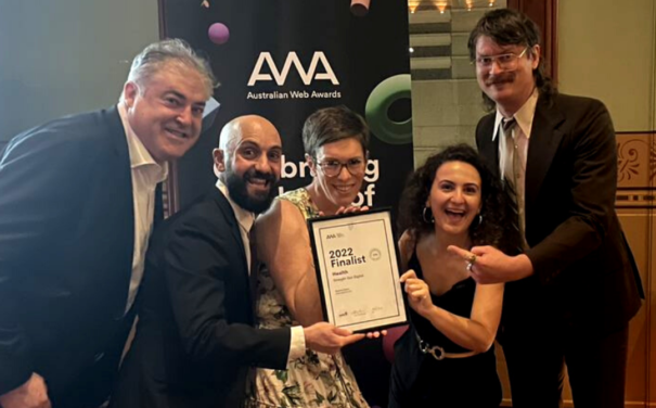 The Respond Global and Straightout Digital teams holding their finalist certificate